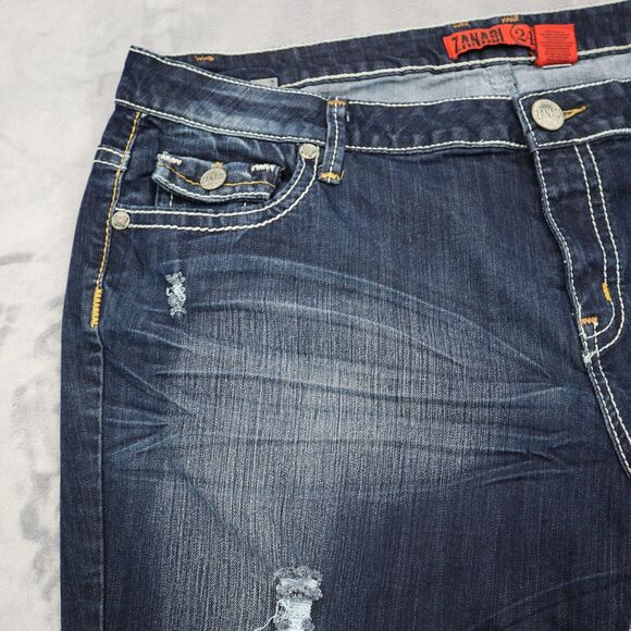 Zanadi Shorts Women 24 Blue Denim Casual Outdoors Preppy Distressed Bermuda - Picture 5 of 14